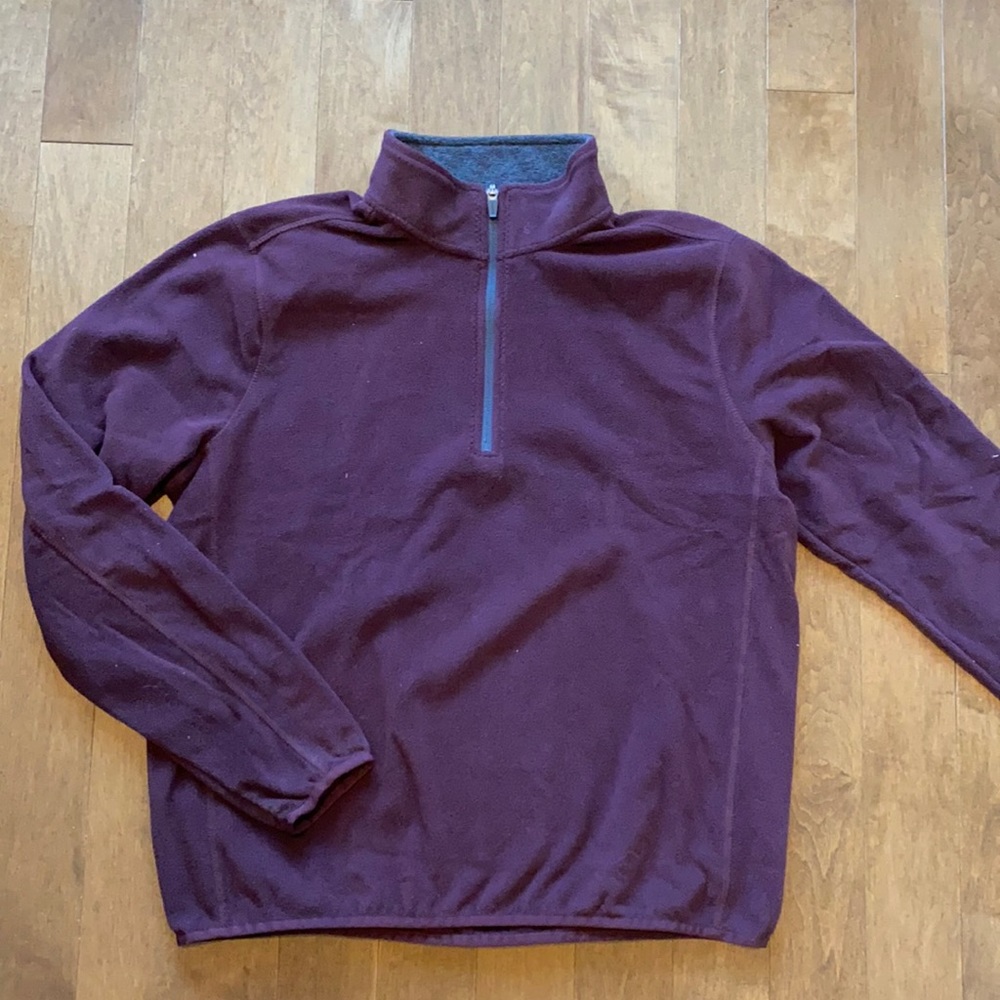 Lands’ End quarter zip men’s fleece pullover ❤️